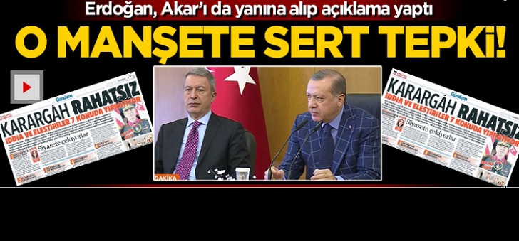 Cumhurbaşkanı Erdoğan’dan Hürriyet’e sert tepki!