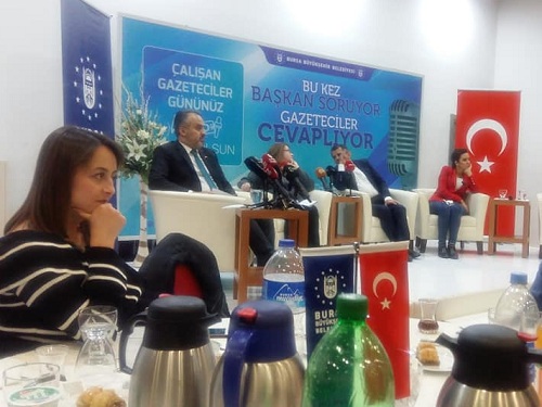 Başkan Alinur AKtaş Gazeteciler buluşması