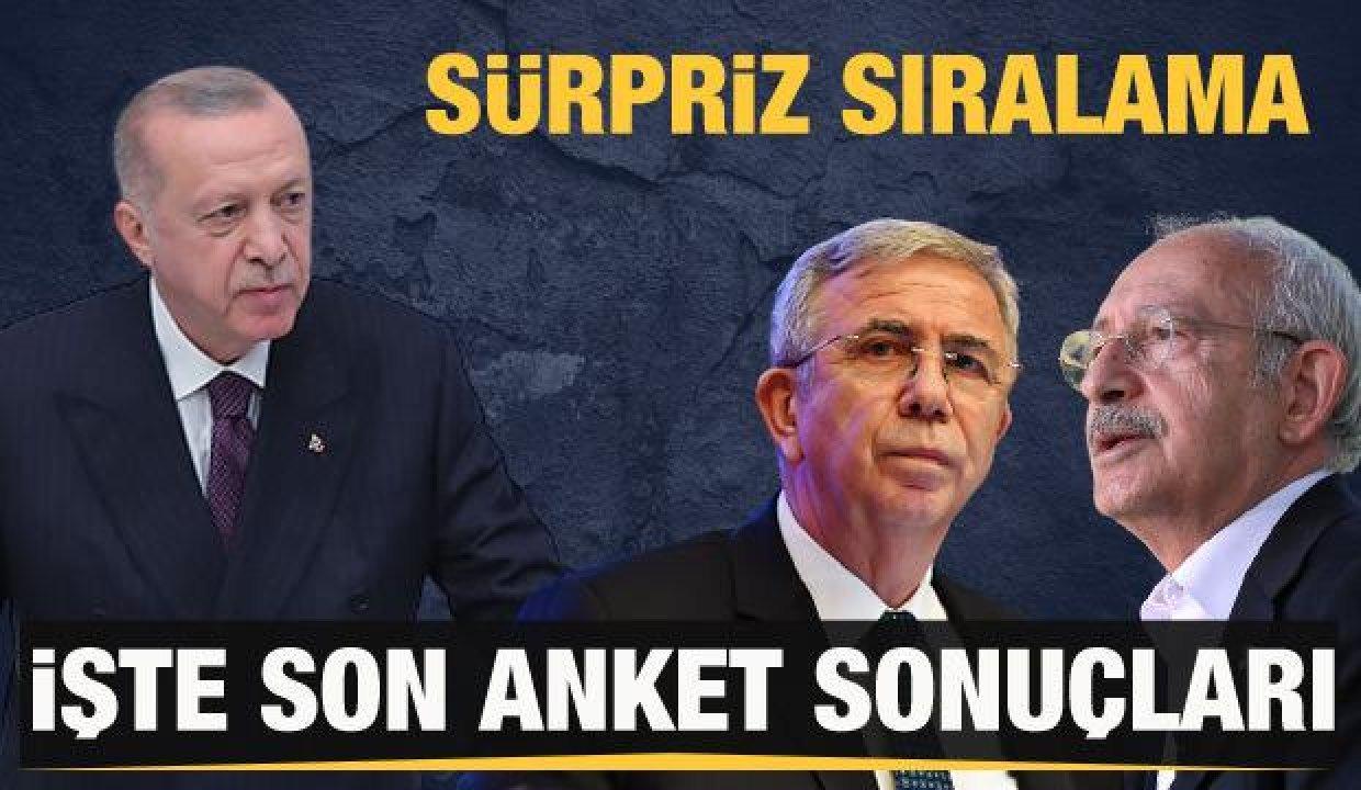 Cumhurbaşkanlığı seçim anketinde sürpriz sıralama