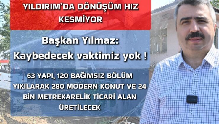 YILDIRIM BELEDİYESİ’NDEN BİR PROJE DAHA…