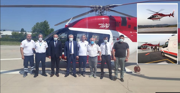 Ambulans helikopter hızır gibi